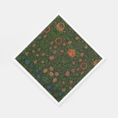 バイオレットとオダマキ（植物）（ウィリアム・モリス著） スタンダードランチョンナプキン (角)