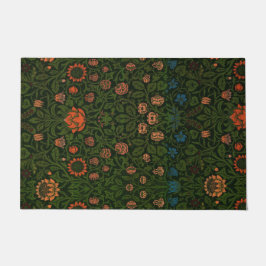 バイオレットとオダマキ（植物）（ウィリアム・モリス著） ドアマット