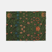 バイオレットとオダマキ（植物）（ウィリアム・モリス著） フリースブランケット (正面(横))