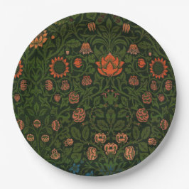 バイオレットとオダマキ（植物）（ウィリアム・モリス著） ペーパープレート