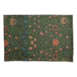 バイオレットとオダマキ（植物）（ウィリアム・モリス著） 枕カバー