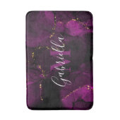 バイオレットとゴールデン大理石 バスマット (正面縦)