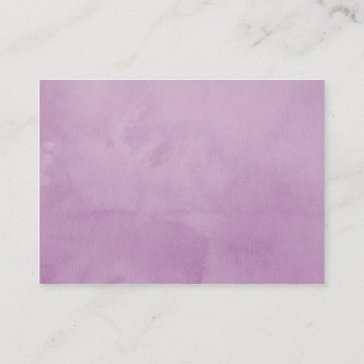 バイオレットとセージフローラベビーシャワーおむつラッフル エンクロージャーカード (裏面)