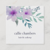 バイオレットとセージフローラ スクエア名刺 (正面)