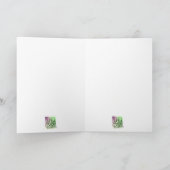 バイオレットとバラ抽象芸術アートフローラ母の日 シーズンカード (内部)