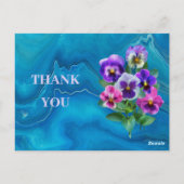 バイオレットとパンスィーの花束　ありがとうございます ポストカード (裏面)