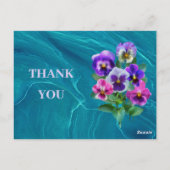 バイオレットとパンスィーの花束　ありがとう ポストカード (裏面)