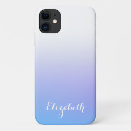 バイオレットとブルーのグラデーションデザイン iPhone 11 ケース