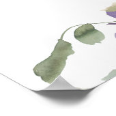 バイオレットとプラムのフローラブライダルシャワーワインテイスティング ポスター (角)