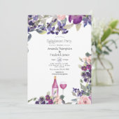 バイオレットとプラムのフローラブライダルシャワーワインテイスティング 招待状 (スタンド正面)