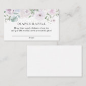 バイオレットとラベンダーの花のオムツくじ エンクロージャーカード (正面/裏面)