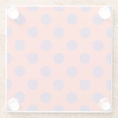 バイオレットと生きたサンゴ水玉模様 ガラスコースター (裏面)