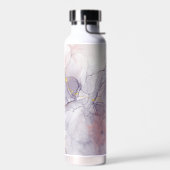 バイオレットと金ゴールド大理石 ウォーターボトル (左面)
