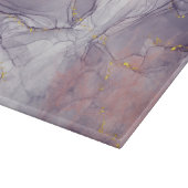 バイオレットと金ゴールド大理石 カッティングボード (角)