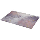 バイオレットと金ゴールド大理石 カッティングボード (角)