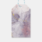 バイオレットと金ゴールド大理石 ギフトタグ (裏面)