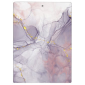 バイオレットと金ゴールド大理石 クリップボード (裏面)