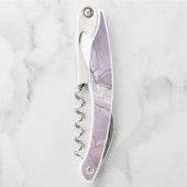 バイオレットと金ゴールド大理石 ソムリエナイフ (正面)