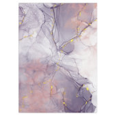 バイオレットと金ゴールド大理石 テーブルクロス (正面)