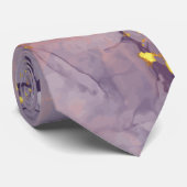 バイオレットと金ゴールド大理石 ネクタイ (ロール)