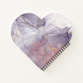 バイオレットと金ゴールド大理石 ノートブック (裏面)