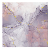 バイオレットと金ゴールド大理石 フォトキューブ (右)