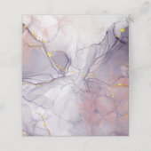 バイオレットと金ゴールド大理石 プレイスカード (外部開封)