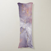バイオレットと金ゴールド大理石 ボディピロー (正面縦)