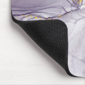 バイオレットと金ゴールド大理石 マウスパッド (コーナー)