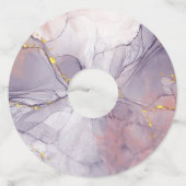 バイオレットと金ゴールド大理石 ワイングラスタグ (裏面)