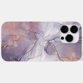 バイオレットと金ゴールド大理石 Case-Mate iPhoneケース (裏面 (横))