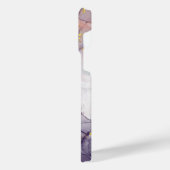 バイオレットと金ゴールド大理石 iPhoneケース (左側面)