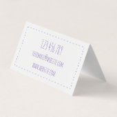 バイオレットのシームレス 名刺 (裏面)