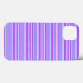 バイオレットのストライプ ケース・メイト iPhone ケース Case-Mate iPhoneケース (裏面 (横))