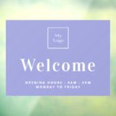 バイオレットのビジネス ロゴ営業時間 ウェルカム ウィンドウサイン (シート3)