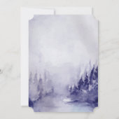 バイオレットの冬の風景 ワインボトル ブライダルシャワー 招待状 (裏面)