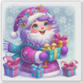 バイオレットの喜ばしい屋外クリスマススピリット シール (正面)