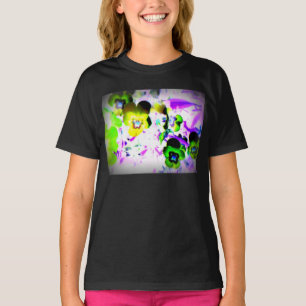 バイオレットの女の子のTシャツ Tシャツ