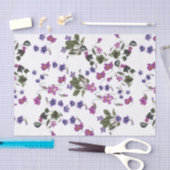 バイオレットの花のティッシュペーパー10x15の花輪 薄葉紙 (クラフト)