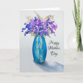 バイオレットの花瓶の母の日カード カード