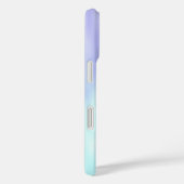 バイオレットアクアブルーパステルシックグラデーションスクリプトモノグラム Case-Mate iPhoneケース (裏面 / 右)