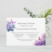 バイオレットアジサイフローラバタフライリハーサルディナー 招待状 (スタンド正面)