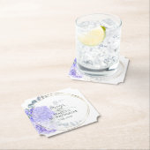 バイオレットアジサイフローラブーケランチョン ペーパーコースター (インサイチュ)