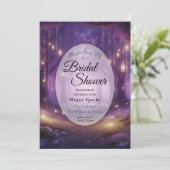 バイオレットアットミッドナイトエンチャントフォレストブライダルシャワー 招待状 (スタンド正面)