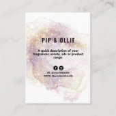 バイオレットアルコールインク製品価格リストカード 名刺 (正面)