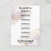 バイオレットアルコールインク製品価格リストカード 名刺 (裏面)