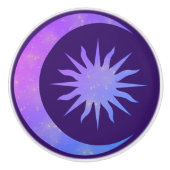 バイオレットインディゴパープルムーン&サンゼンベッドルーム セラミックノブ (正面)