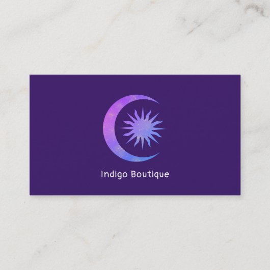 バイオレットインディゴパープルムーン&サンゼン 名刺 (正面)