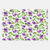 バイオレットウィスパープルフローラ ラッピングペーパーシート (正面)