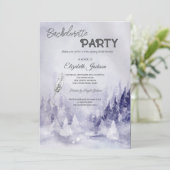 バイオレットウィンターランドスケープ雪バチェロレッテ 招待状 (スタンド正面)